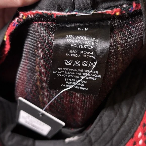 NWT Stussy Big Logo Plaid Bucket Hat Red S/M Y2K 90s Style Streetwear - Picture 5 of 6